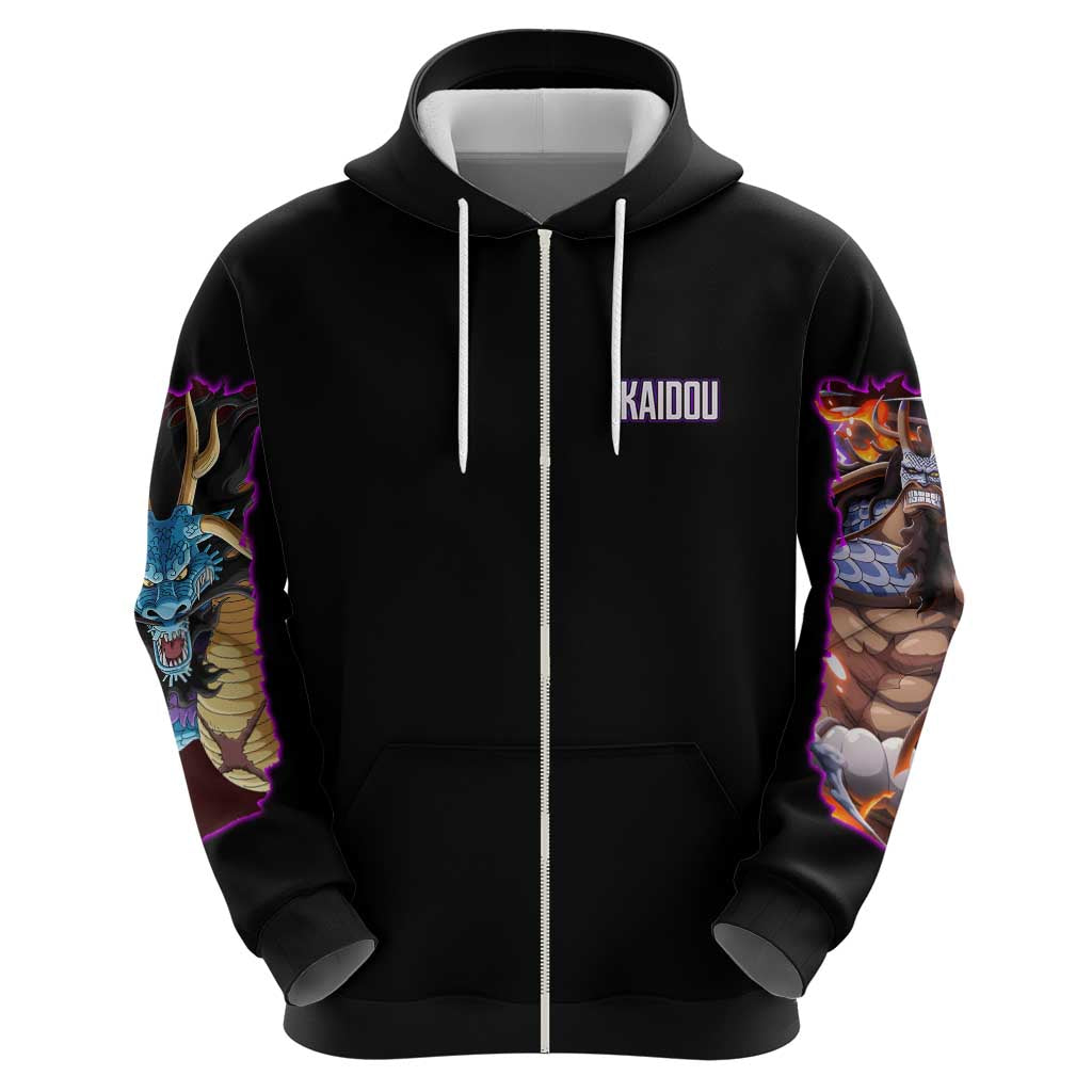 Kaido V3 One Piece Zip Hoodie Japan Anime Style - The Mazicc