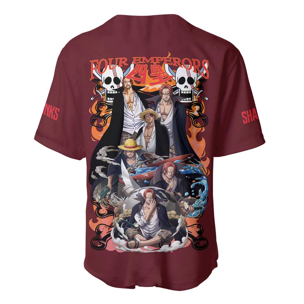 Shanks V3 One Piece Baseball Jersey Japan Anime Style - The Mazicc
