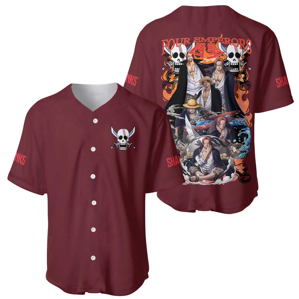 Shanks V3 One Piece Baseball Jersey Japan Anime Style - The Mazicc
