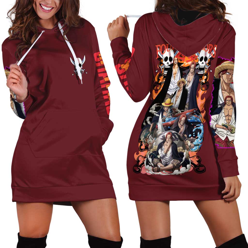Shanks V3 One Piece Hoodie Dress Japan Anime Style - The Mazicc
