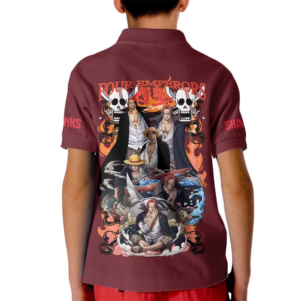Shanks V3 One Piece Kid Polo Shirt Japan Anime Style - The Mazicc