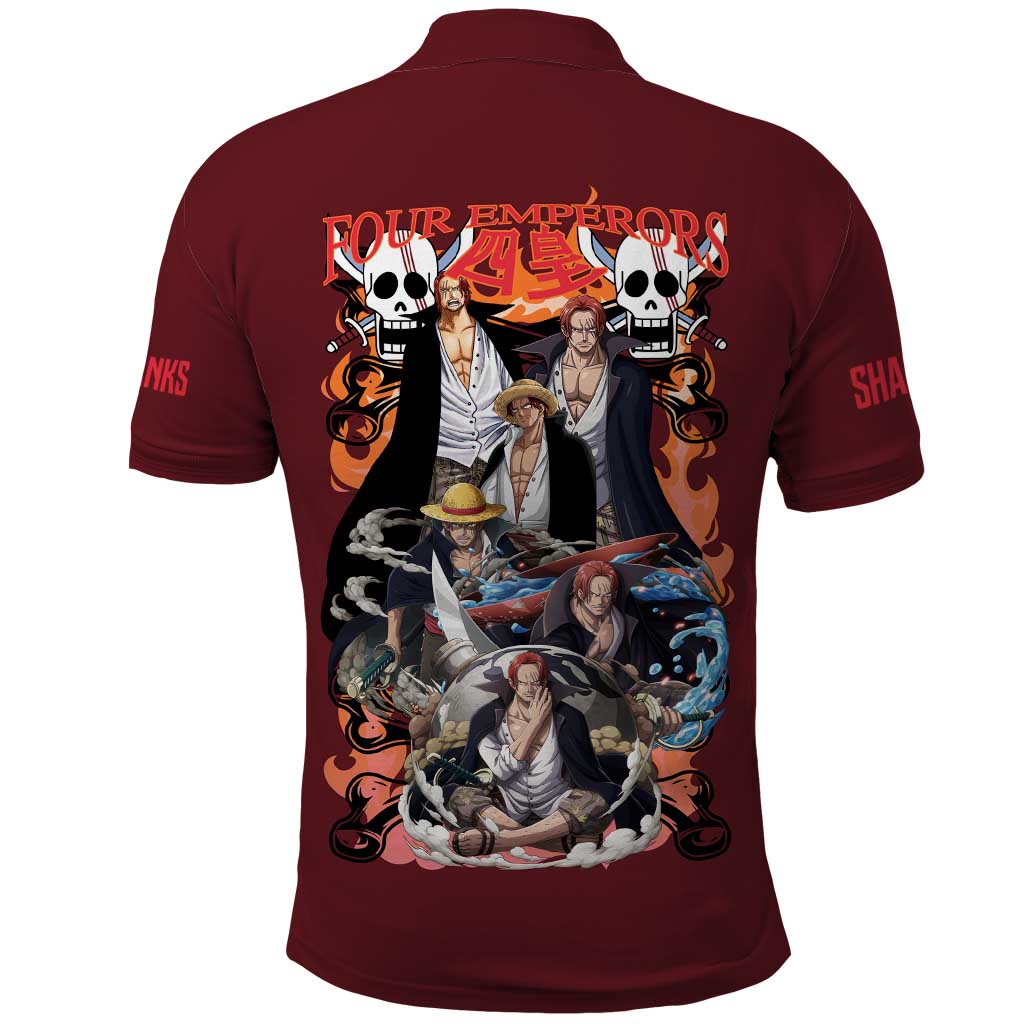 Shanks V3 One Piece Polo Shirt Japan Anime Style - The Mazicc