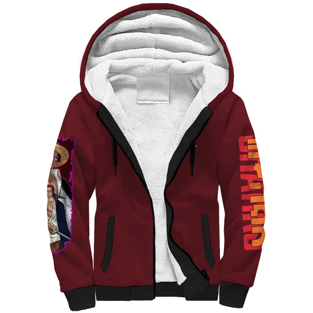 Shanks V3 One Piece Sherpa Hoodie Japan Anime Style - The Mazicc