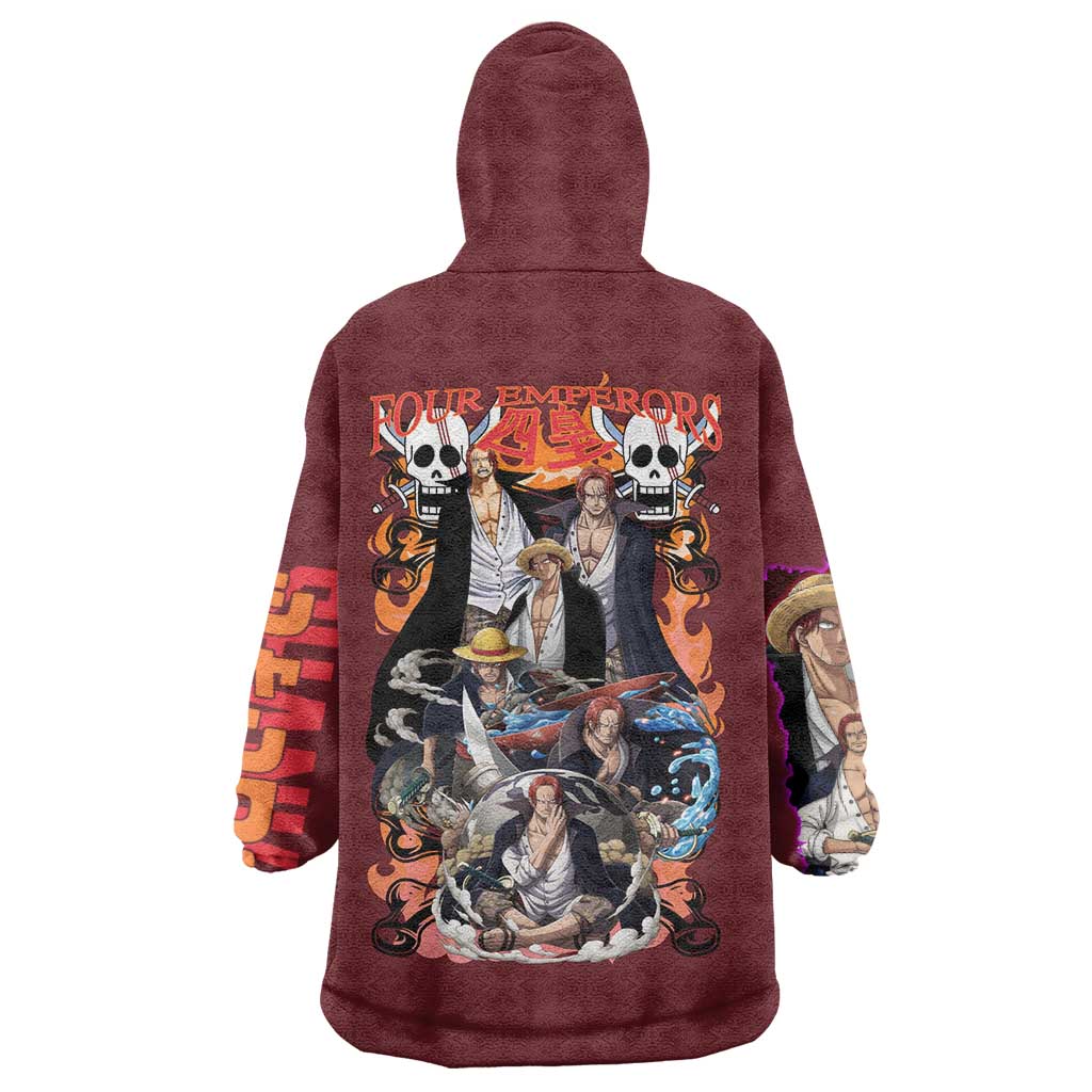 Shanks V3 One Piece Wearable Blanket Hoodie Japan Anime Style - The Mazicc