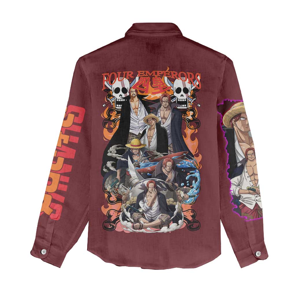 Shanks V3 One Piece Women Casual Shirt Japan Anime Style - The Mazicc