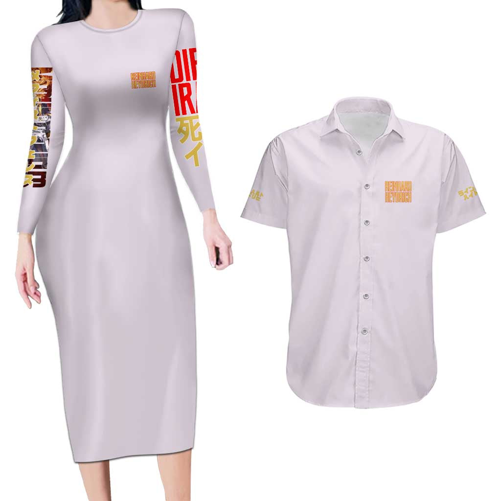 Reinhard Heydrich Dies Irae Couples Matching Long Sleeve Bodycon Dress and Hawaiian Shirt Japan Anime Style - The Mazicc