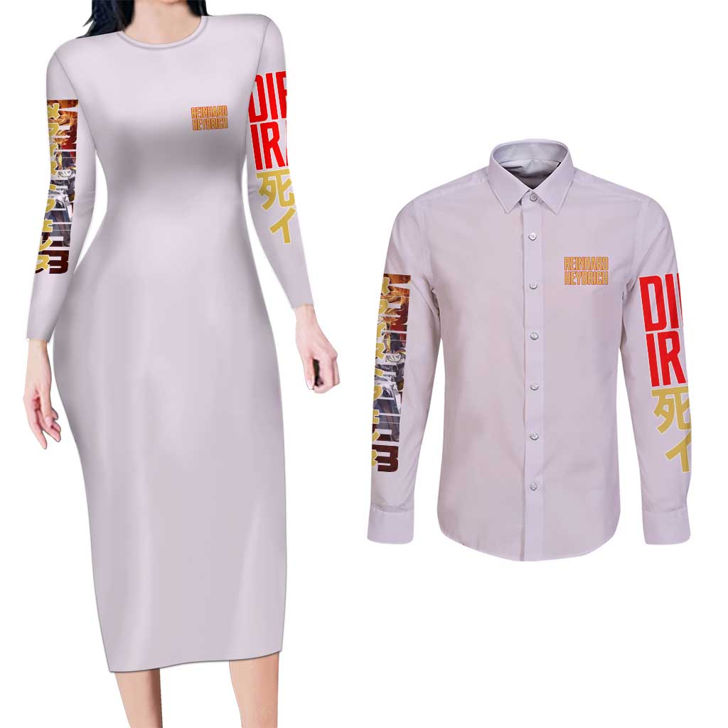 Reinhard Heydrich Dies Irae Couples Matching Long Sleeve Bodycon Dress and Long Sleeve Button Shirt Japan Anime Style - The Mazicc