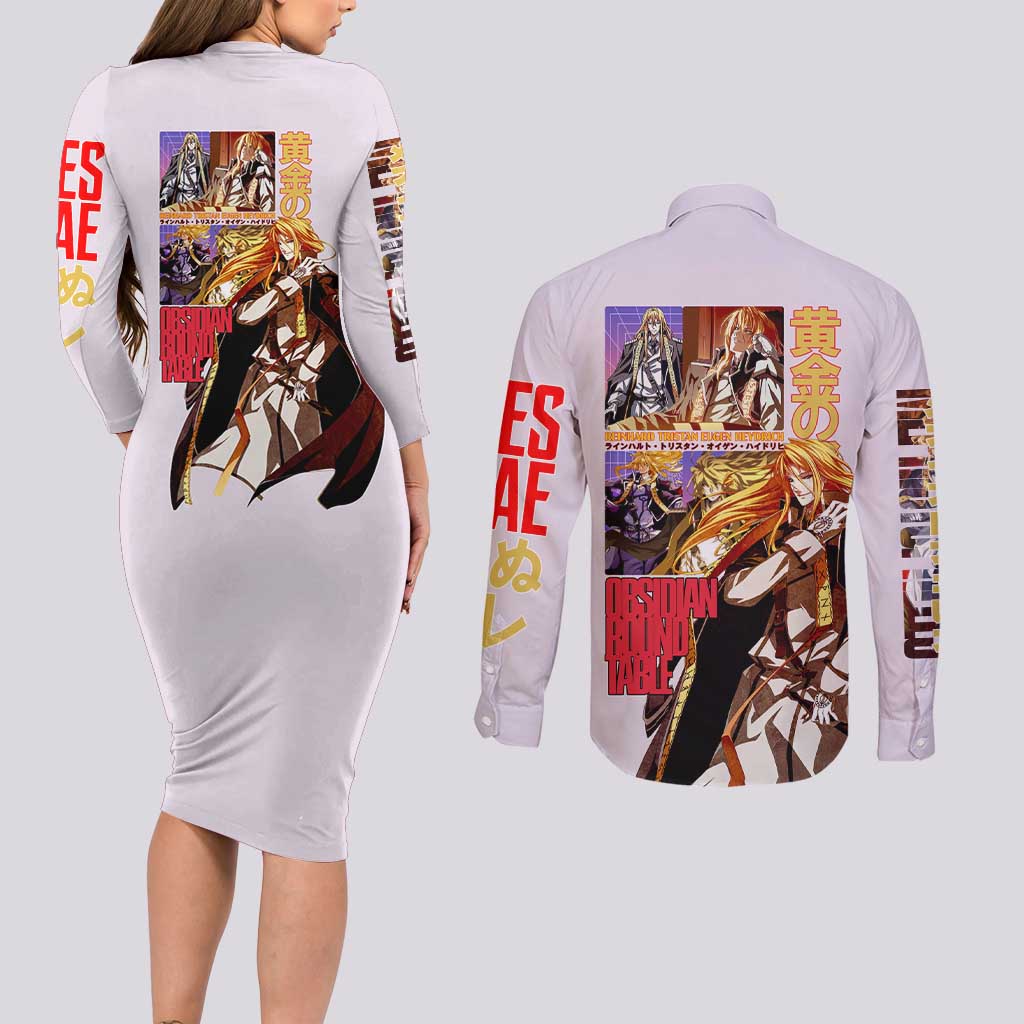 Reinhard Heydrich Dies Irae Couples Matching Long Sleeve Bodycon Dress and Long Sleeve Button Shirt Japan Anime Style - The Mazicc
