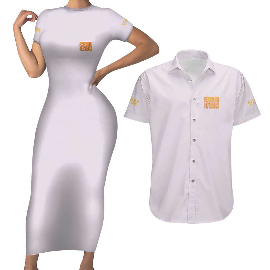 Reinhard Heydrich Dies Irae Couples Matching Short Sleeve Bodycon Dress and Hawaiian Shirt Japan Anime Style - The Mazicc