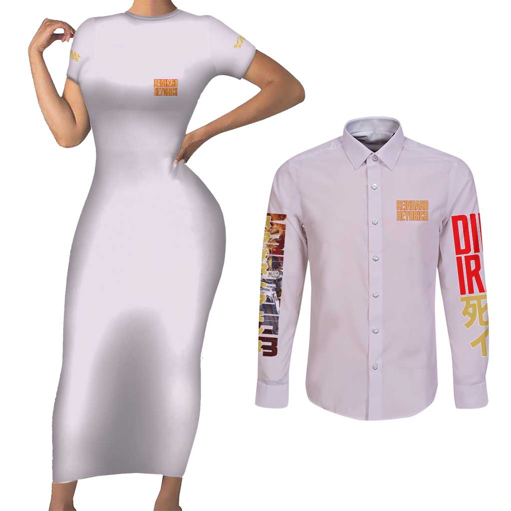 Reinhard Heydrich Dies Irae Couples Matching Short Sleeve Bodycon Dress and Long Sleeve Button Shirt Japan Anime Style - The Mazicc