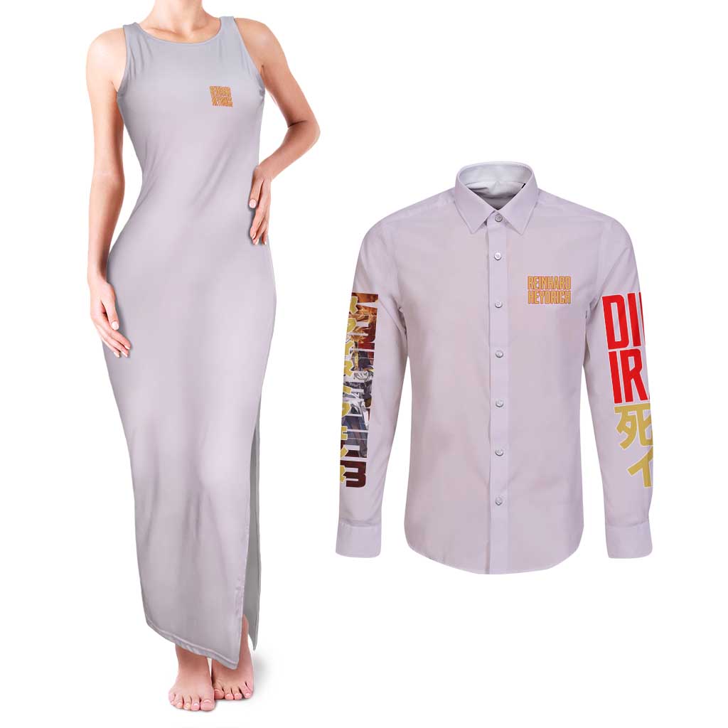 Reinhard Heydrich Dies Irae Couples Matching Tank Maxi Dress and Long Sleeve Button Shirt Japan Anime Style - The Mazicc