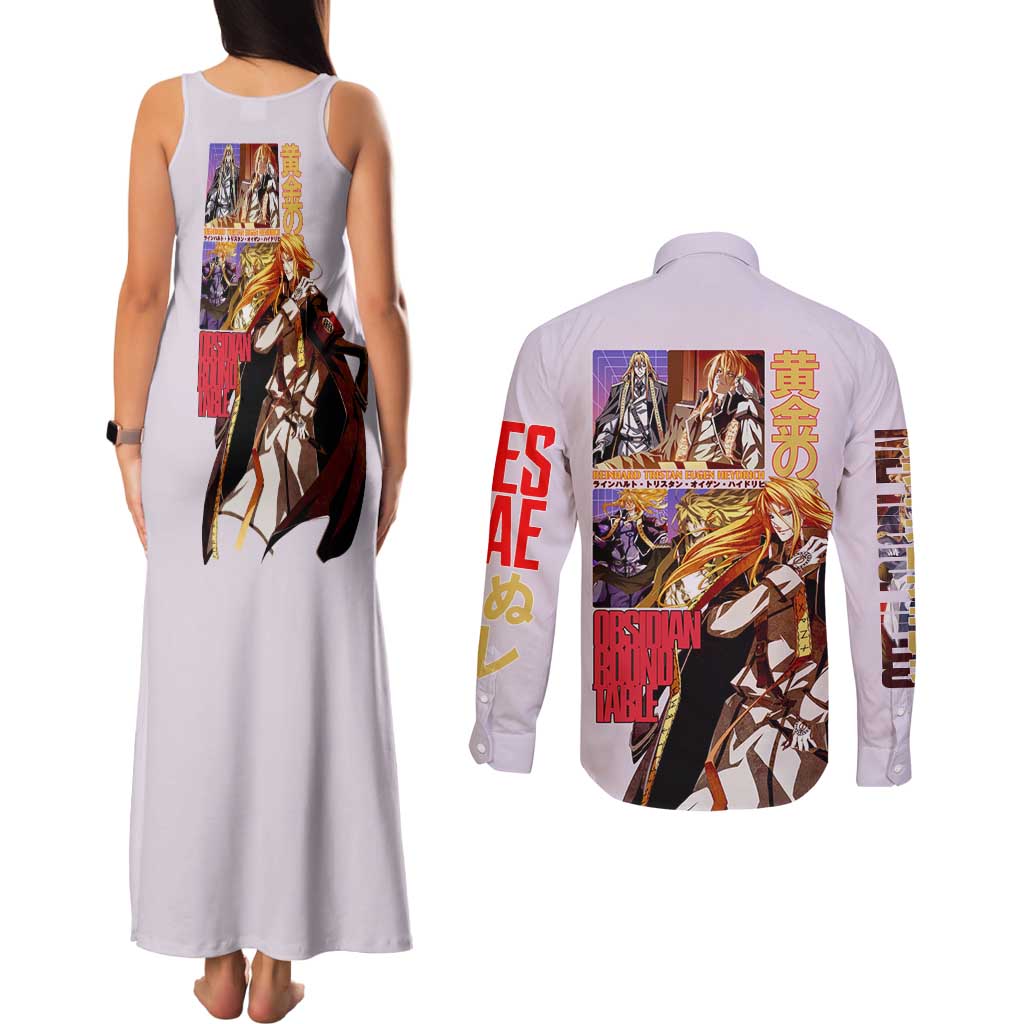 Reinhard Heydrich Dies Irae Couples Matching Tank Maxi Dress and Long Sleeve Button Shirt Japan Anime Style - The Mazicc