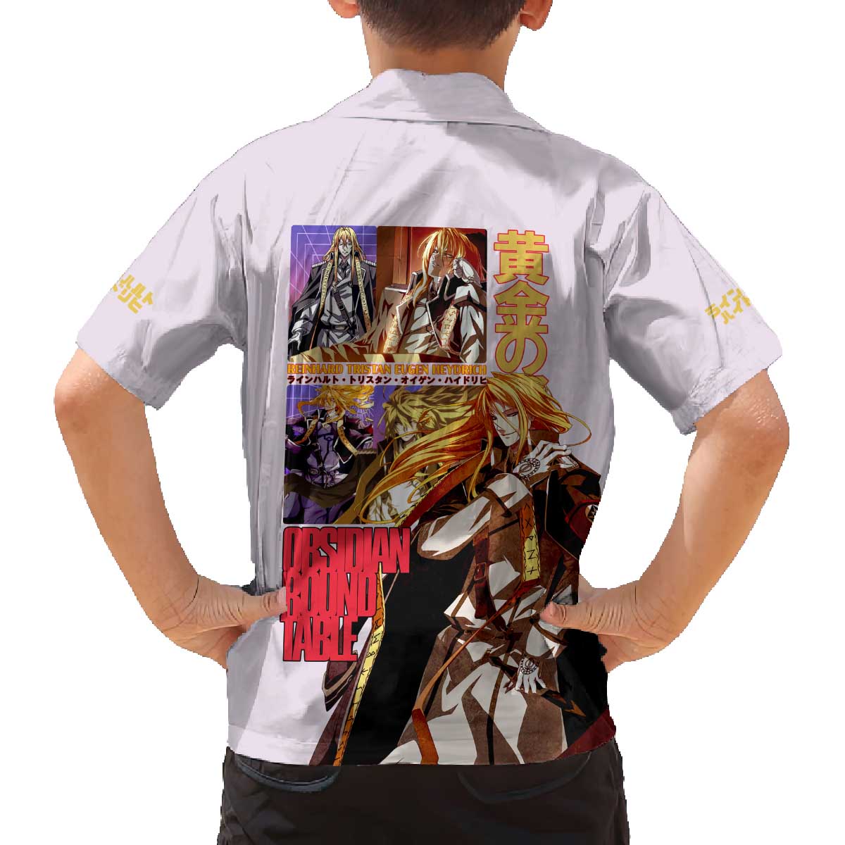 Reinhard Heydrich Dies Irae Family Matching Off The Shoulder Long Sleeve Dress and Hawaiian Shirt Japan Anime Style - The Mazicc