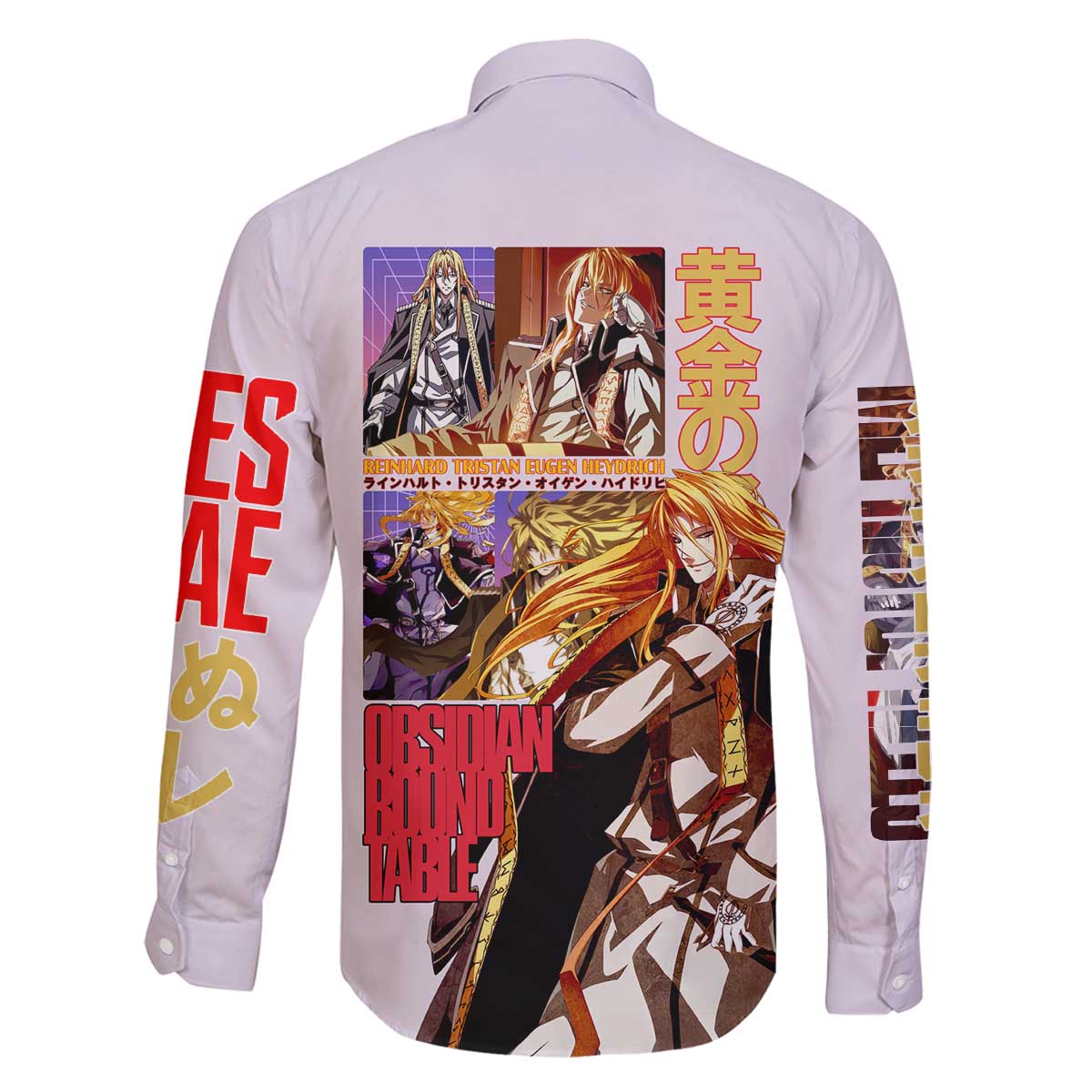 Reinhard Heydrich Dies Irae Family Matching Off The Shoulder Long Sleeve Dress and Hawaiian Shirt Japan Anime Style - The Mazicc