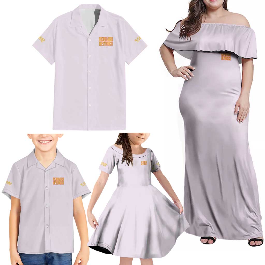 Reinhard Heydrich Dies Irae Family Matching Off Shoulder Maxi Dress and Hawaiian Shirt Japan Anime Style - The Mazicc