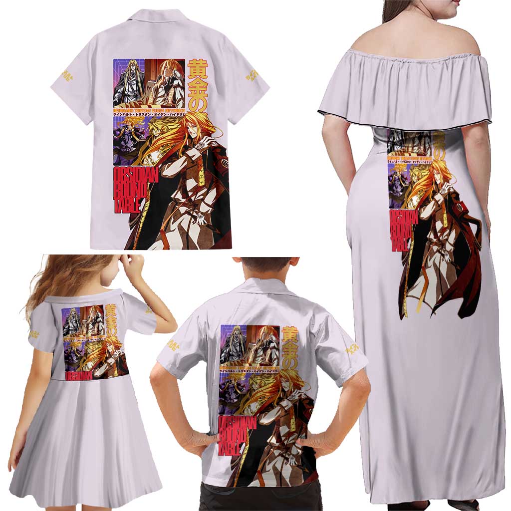 Reinhard Heydrich Dies Irae Family Matching Off Shoulder Maxi Dress and Hawaiian Shirt Japan Anime Style - The Mazicc