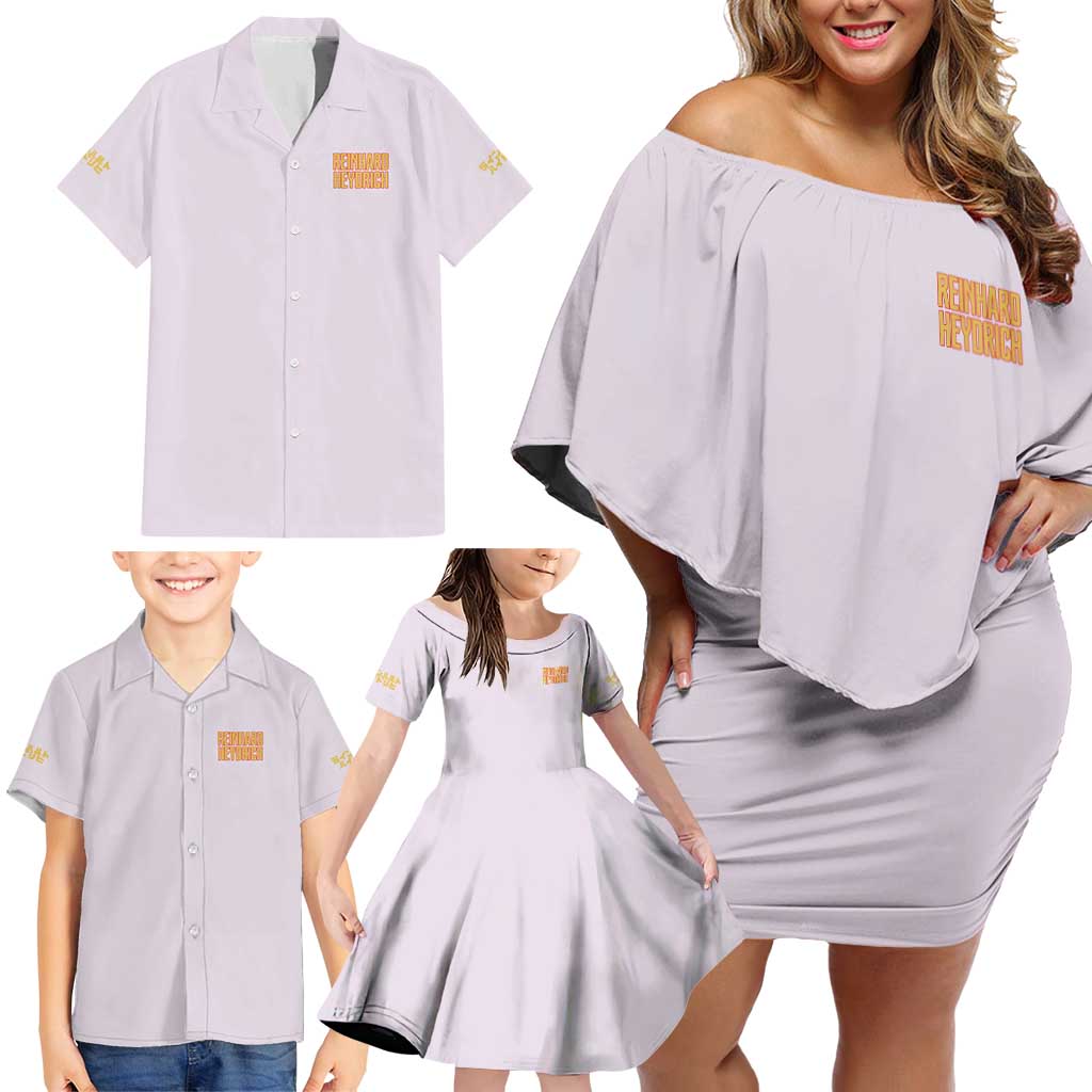 Reinhard Heydrich Dies Irae Family Matching Off Shoulder Short Dress and Hawaiian Shirt Japan Anime Style - The Mazicc