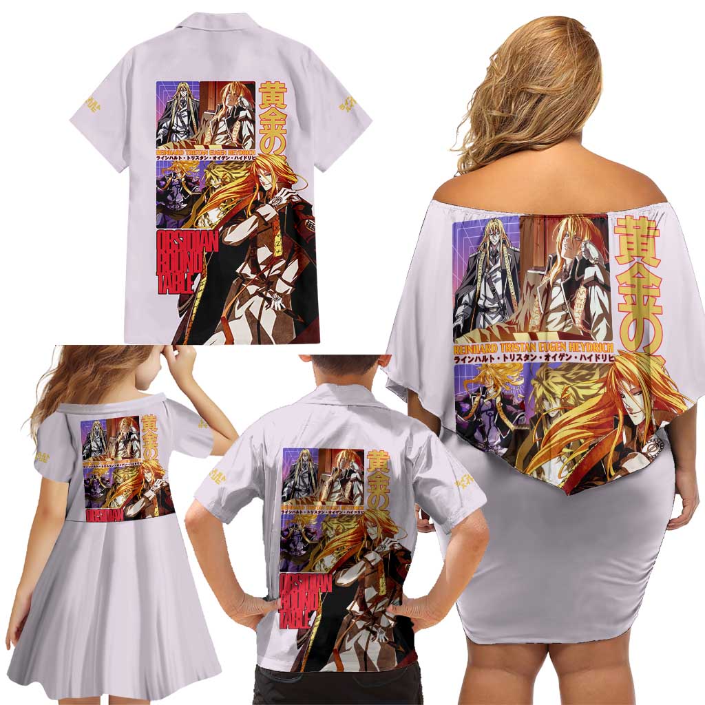 Reinhard Heydrich Dies Irae Family Matching Off Shoulder Short Dress and Hawaiian Shirt Japan Anime Style - The Mazicc