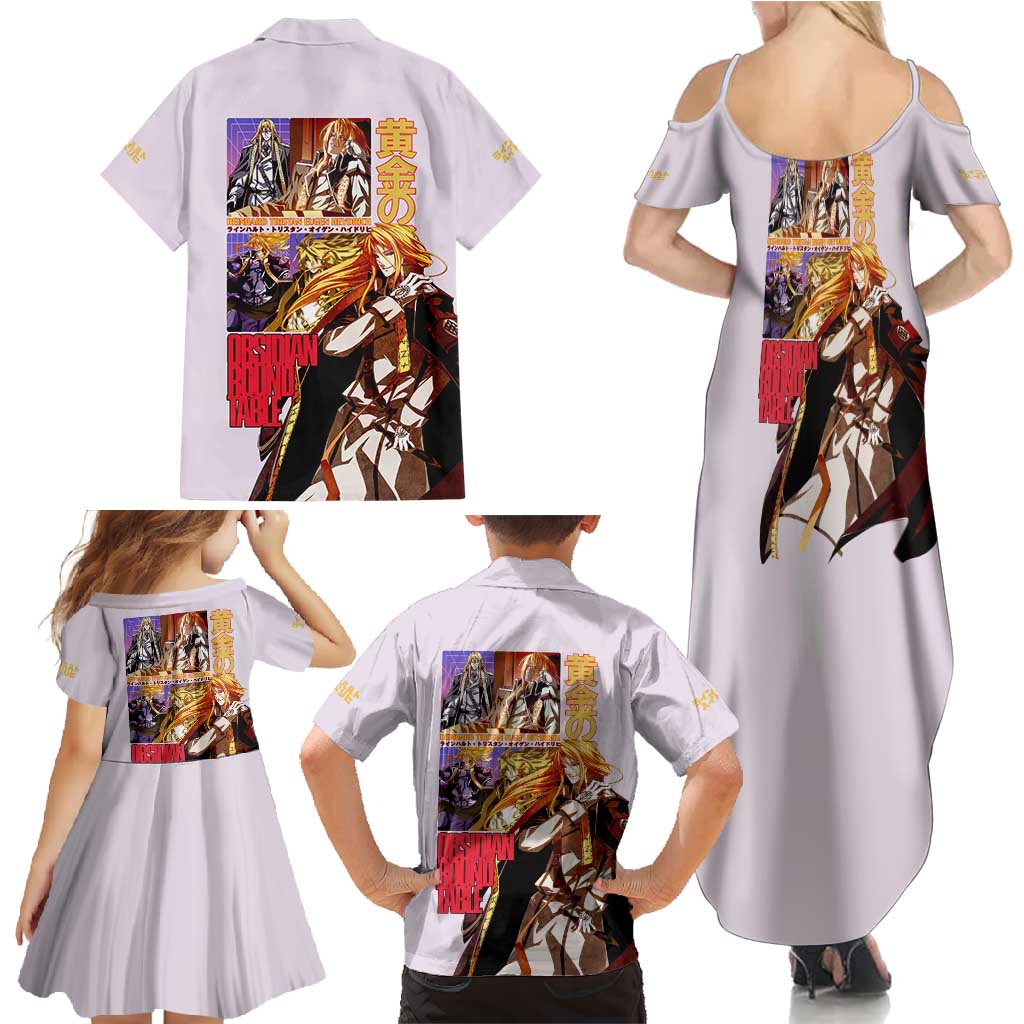 Reinhard Heydrich Dies Irae Family Matching Summer Maxi Dress and Hawaiian Shirt Japan Anime Style - The Mazicc