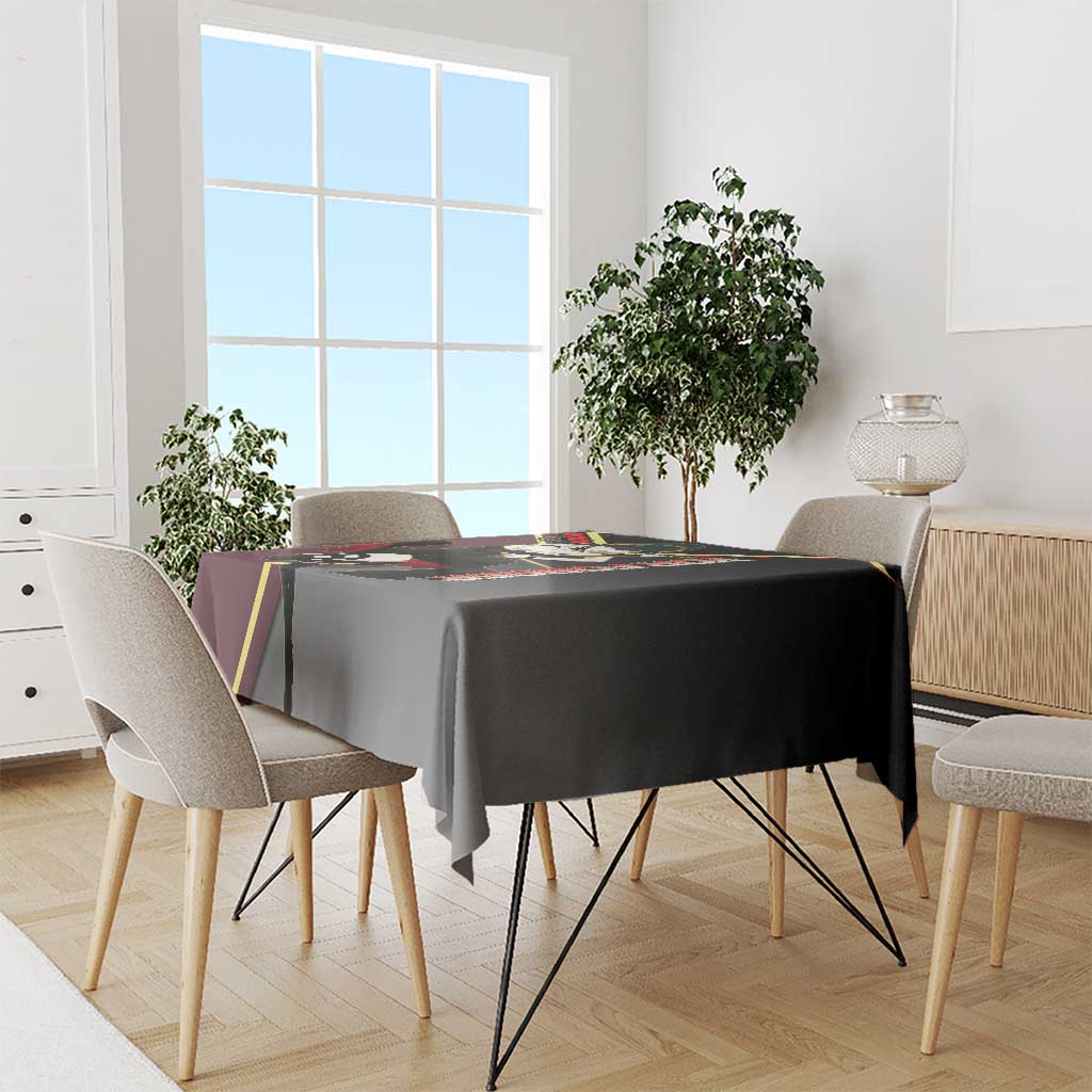 Yor Forger Spy x Family Red and Black Assassin Theme Tablecloth with Elegant Weapon Pose and Bold Color Accents - The Mazicc