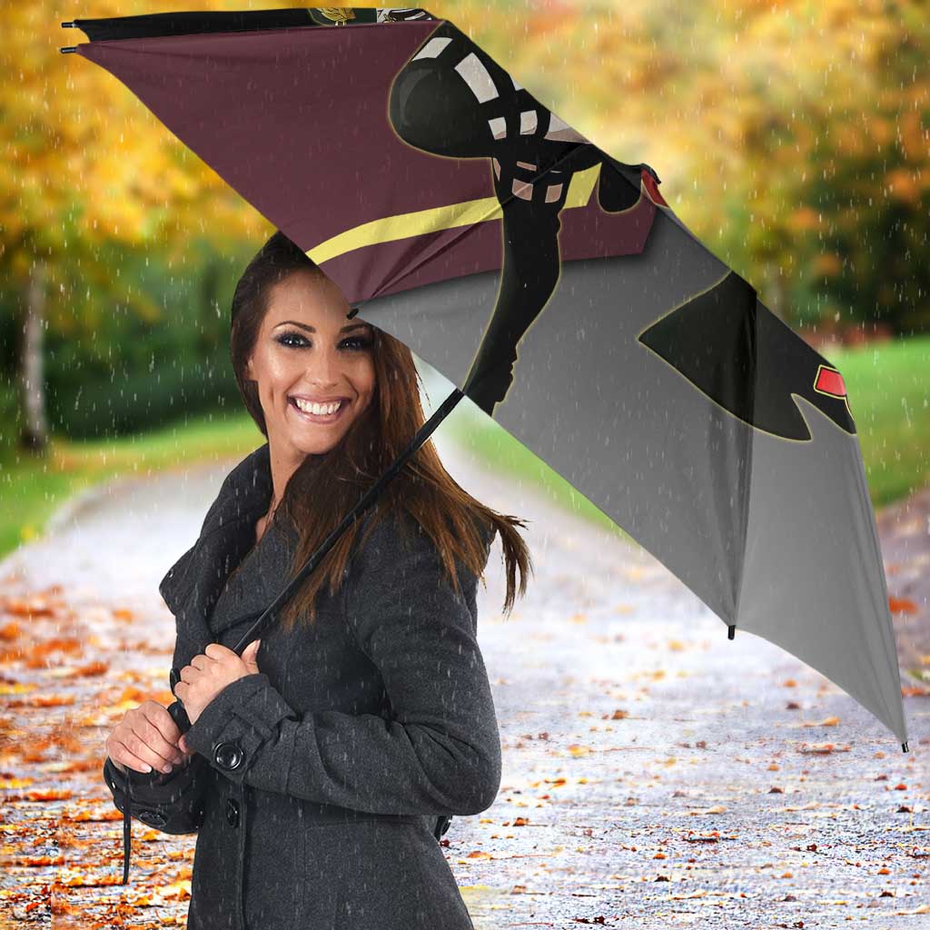 Yor Forger Spy x Family Red and Black Assassin Theme Umbrella with Elegant Weapon Pose and Bold Color Accents - The Mazicc