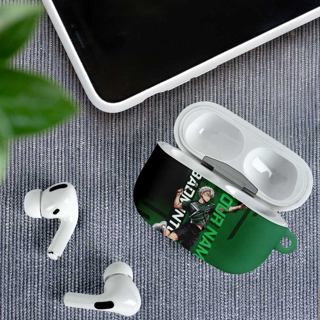 Personalized Shinazugawa Sanemi Badminton AirPods Case Design with Jump Shot Pose - The Mazicc
