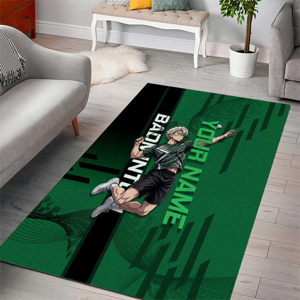 Personalized Shinazugawa Sanemi Badminton Area Rug Design with Jump Shot Pose - The Mazicc