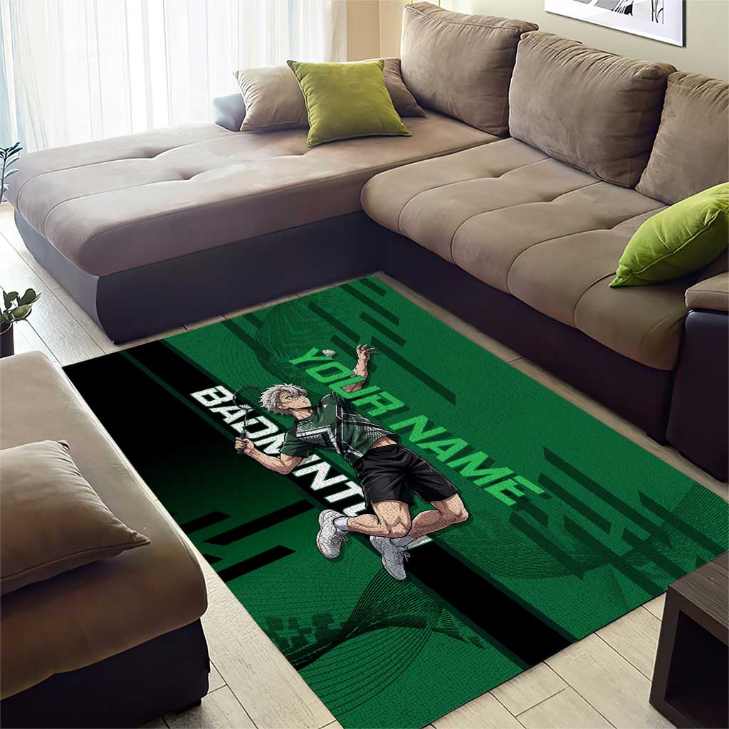 Personalized Shinazugawa Sanemi Badminton Area Rug Design with Jump Shot Pose - The Mazicc