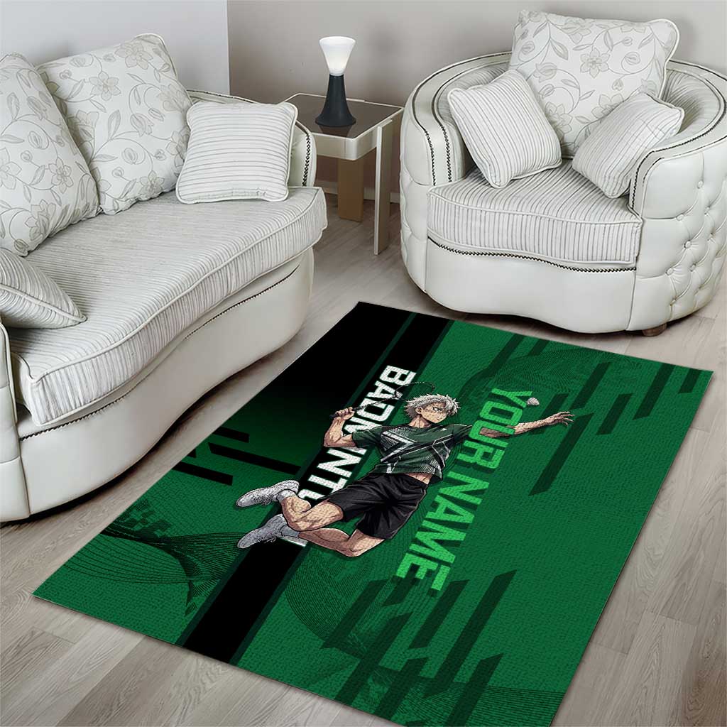 Personalized Shinazugawa Sanemi Badminton Area Rug Design with Jump Shot Pose - The Mazicc