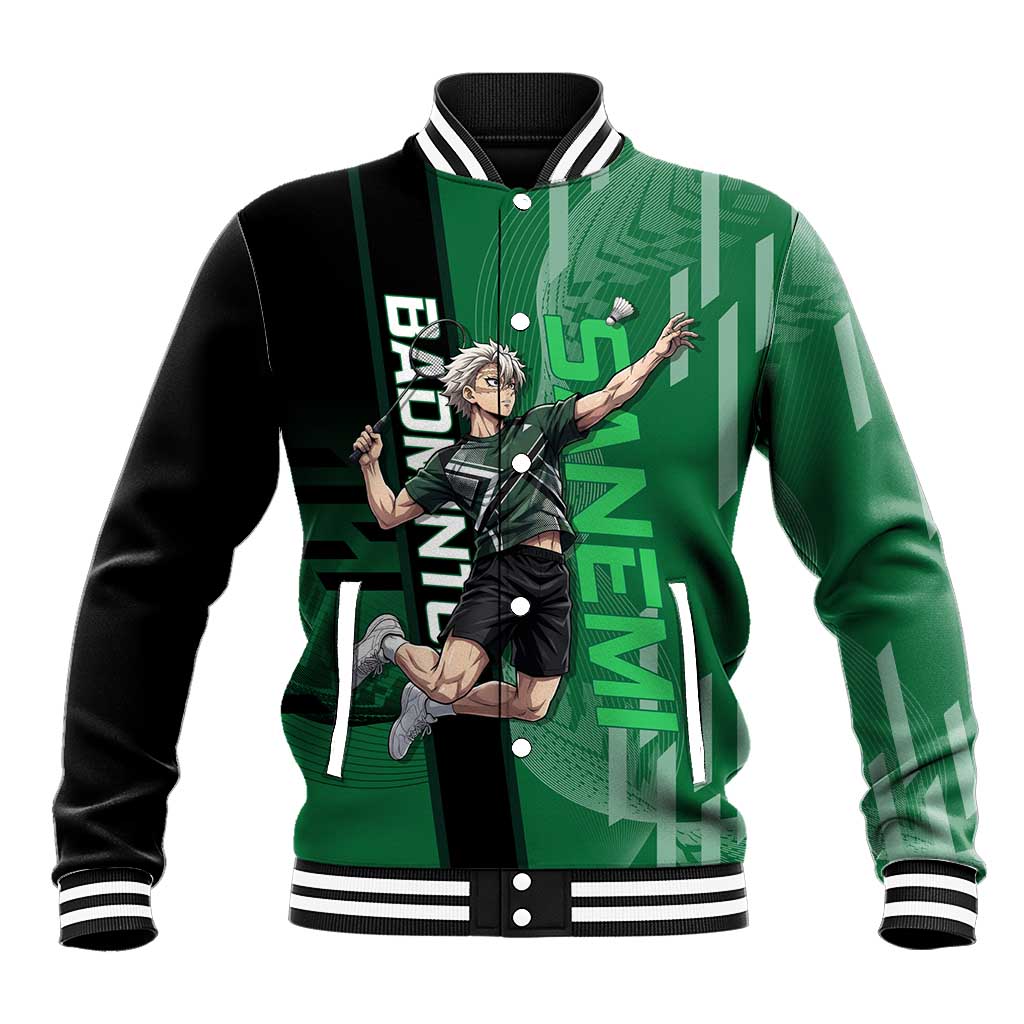 Personalized Shinazugawa Sanemi Badminton Baseball Jacket Design with Jump Shot Pose - The Mazicc