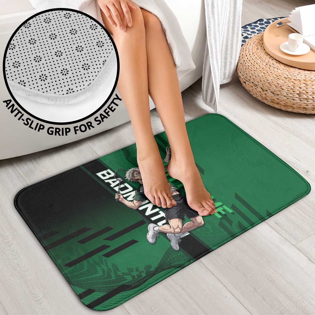 Personalized Shinazugawa Sanemi Badminton Bathroom Set Design with Jump Shot Pose - The Mazicc