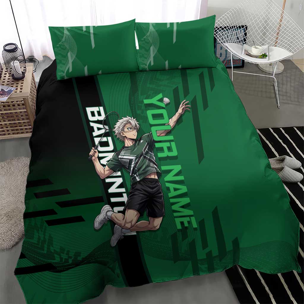 Personalized Shinazugawa Sanemi Badminton Bedding Set Design with Jump Shot Pose - The Mazicc