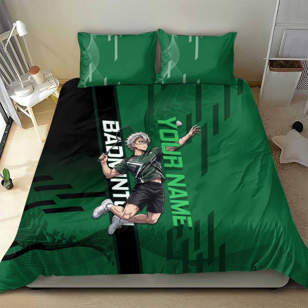 Personalized Shinazugawa Sanemi Badminton Bedding Set Design with Jump Shot Pose - The Mazicc