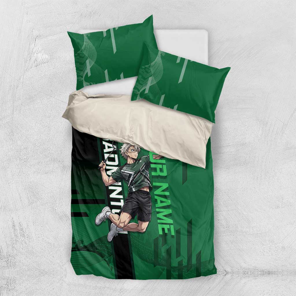 Personalized Shinazugawa Sanemi Badminton Bedding Set Design with Jump Shot Pose - The Mazicc