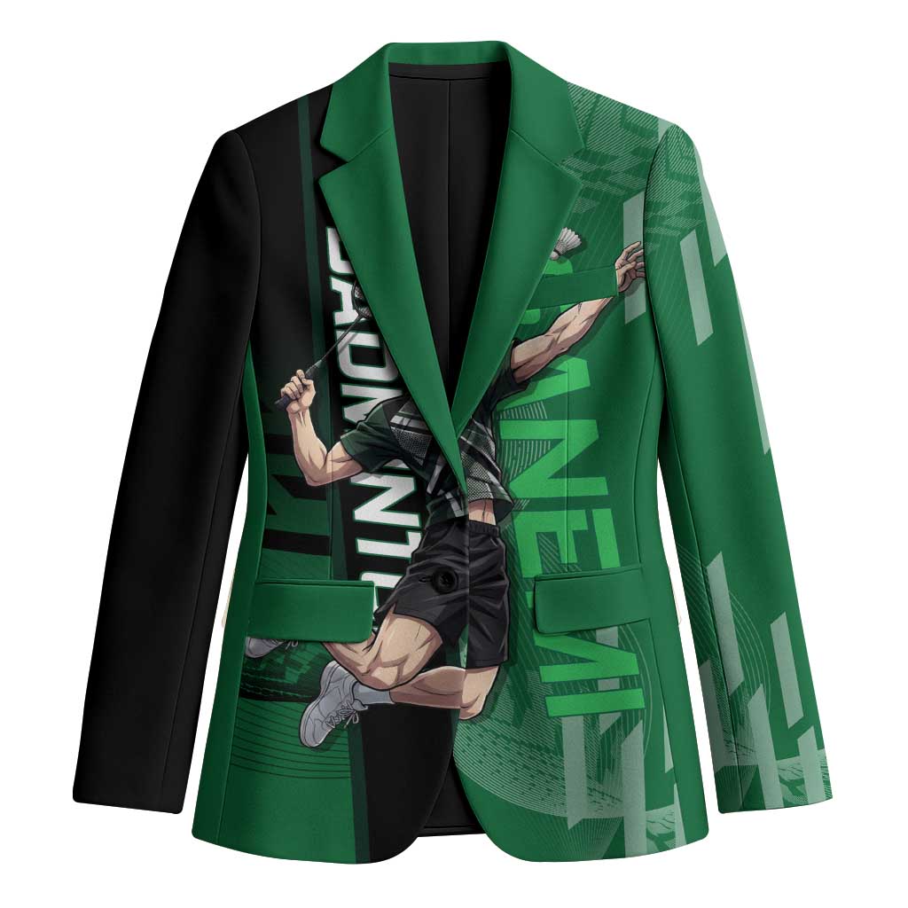 Personalized Shinazugawa Sanemi Badminton Blazer Design with Jump Shot Pose - The Mazicc