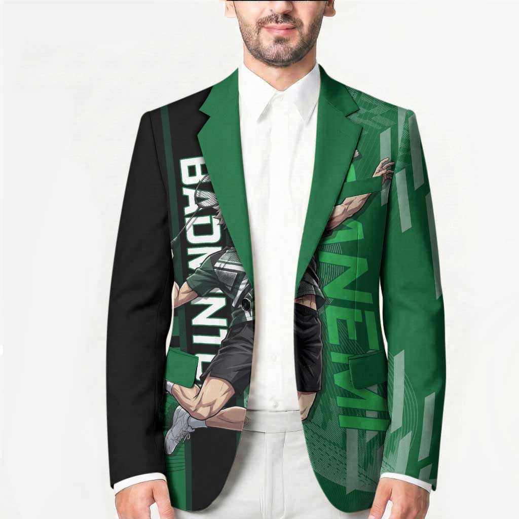 Personalized Shinazugawa Sanemi Badminton Blazer Design with Jump Shot Pose - The Mazicc