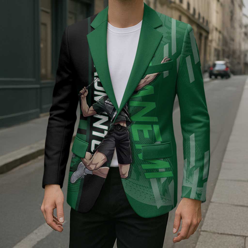 Personalized Shinazugawa Sanemi Badminton Blazer Design with Jump Shot Pose - The Mazicc