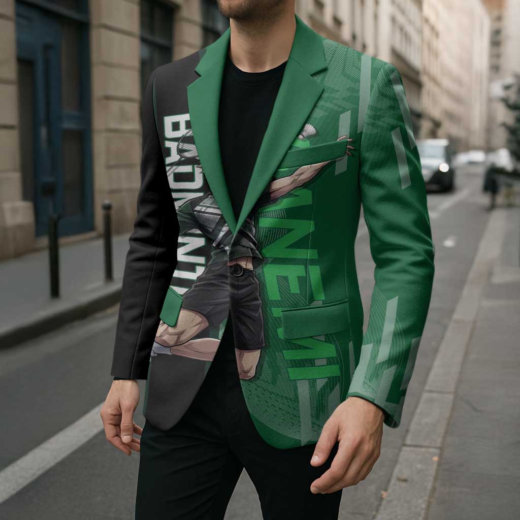 Personalized Shinazugawa Sanemi Badminton Blazer Design with Jump Shot Pose - The Mazicc