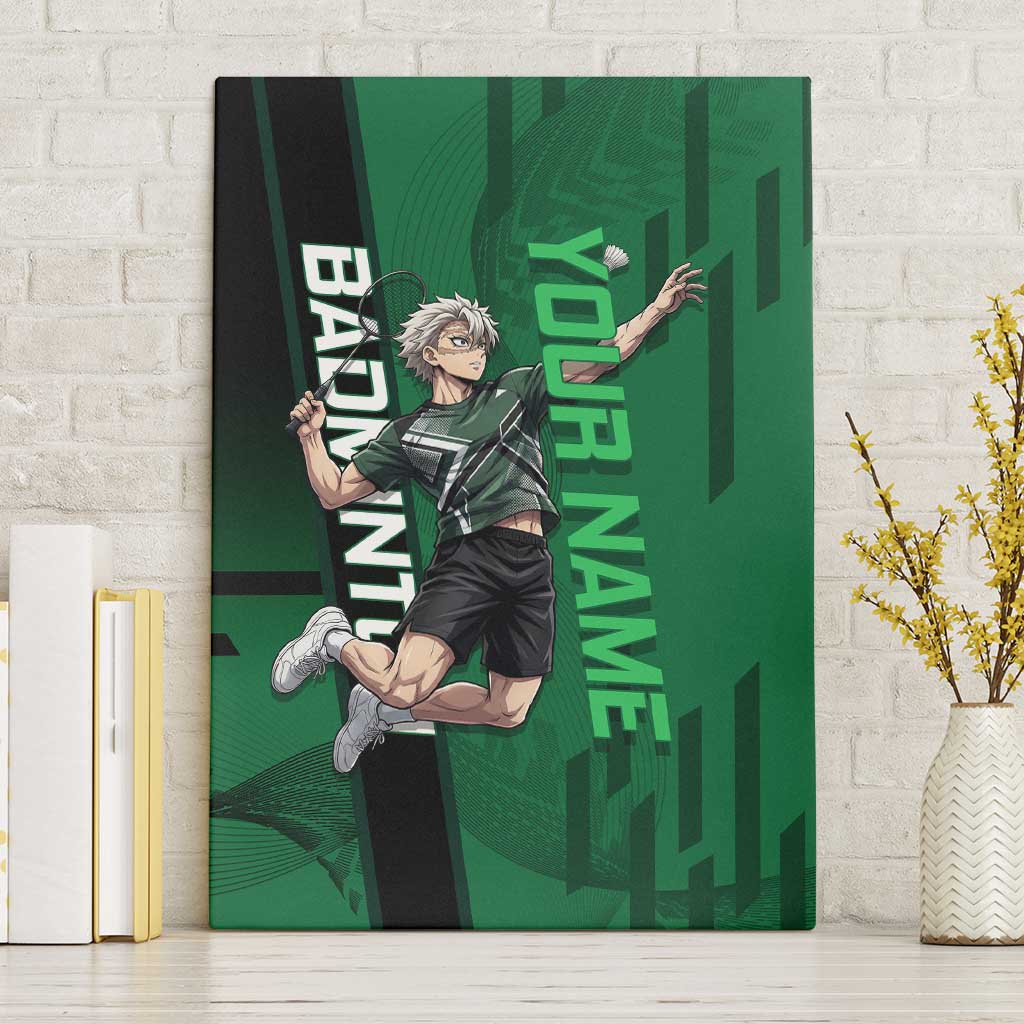 Personalized Shinazugawa Sanemi Badminton Canvas Wall Art Design with Jump Shot Pose - The Mazicc