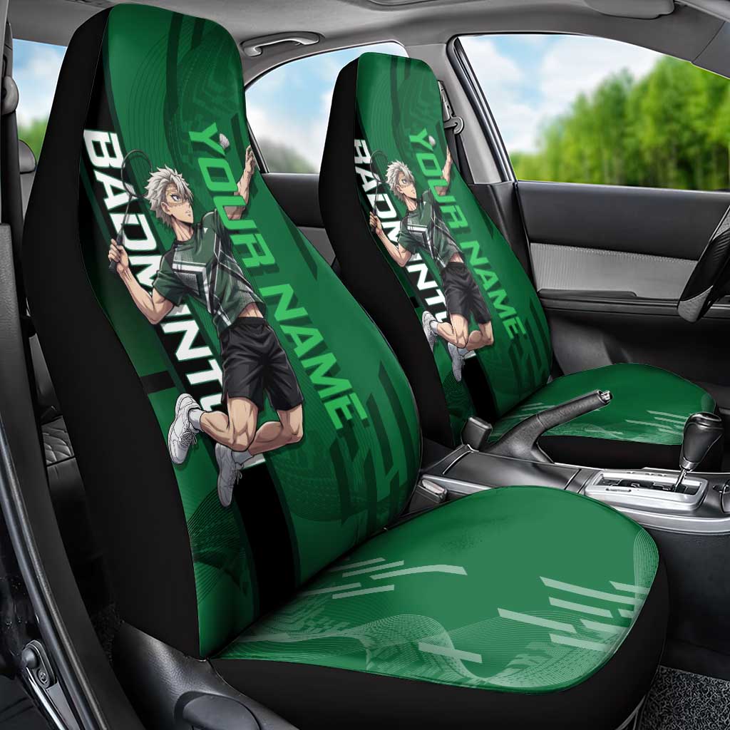 Personalized Shinazugawa Sanemi Badminton Car Seat Cover Design with Jump Shot Pose - The Mazicc