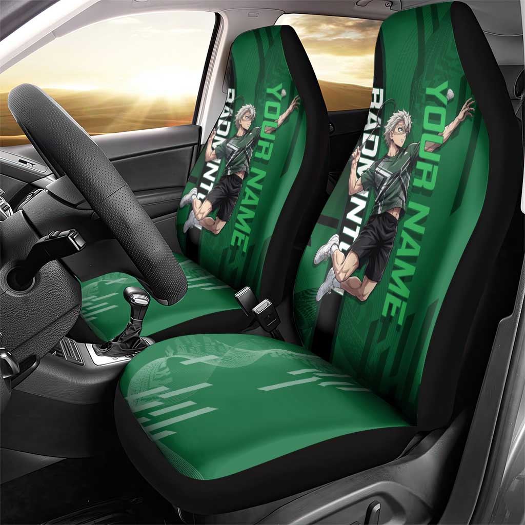 Personalized Shinazugawa Sanemi Badminton Car Seat Cover Design with Jump Shot Pose - The Mazicc
