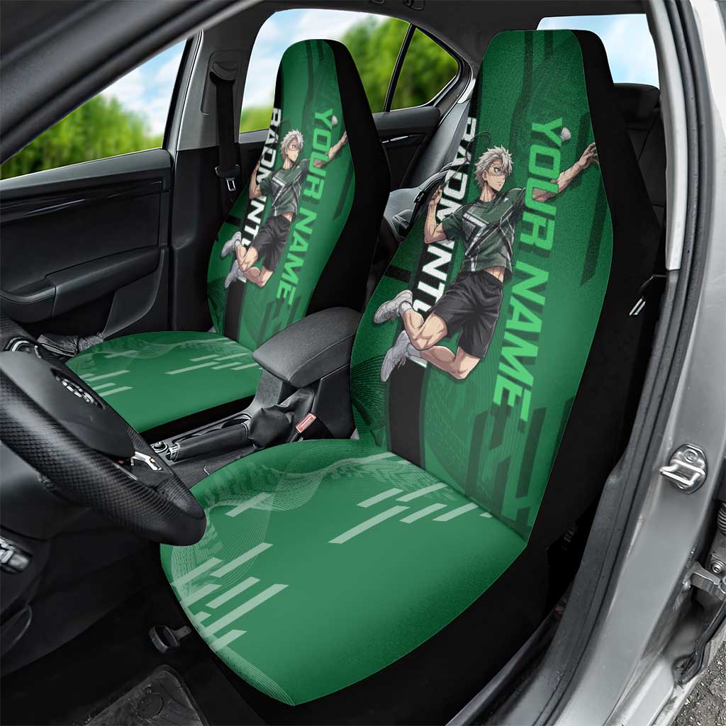 Personalized Shinazugawa Sanemi Badminton Car Seat Cover Design with Jump Shot Pose - The Mazicc