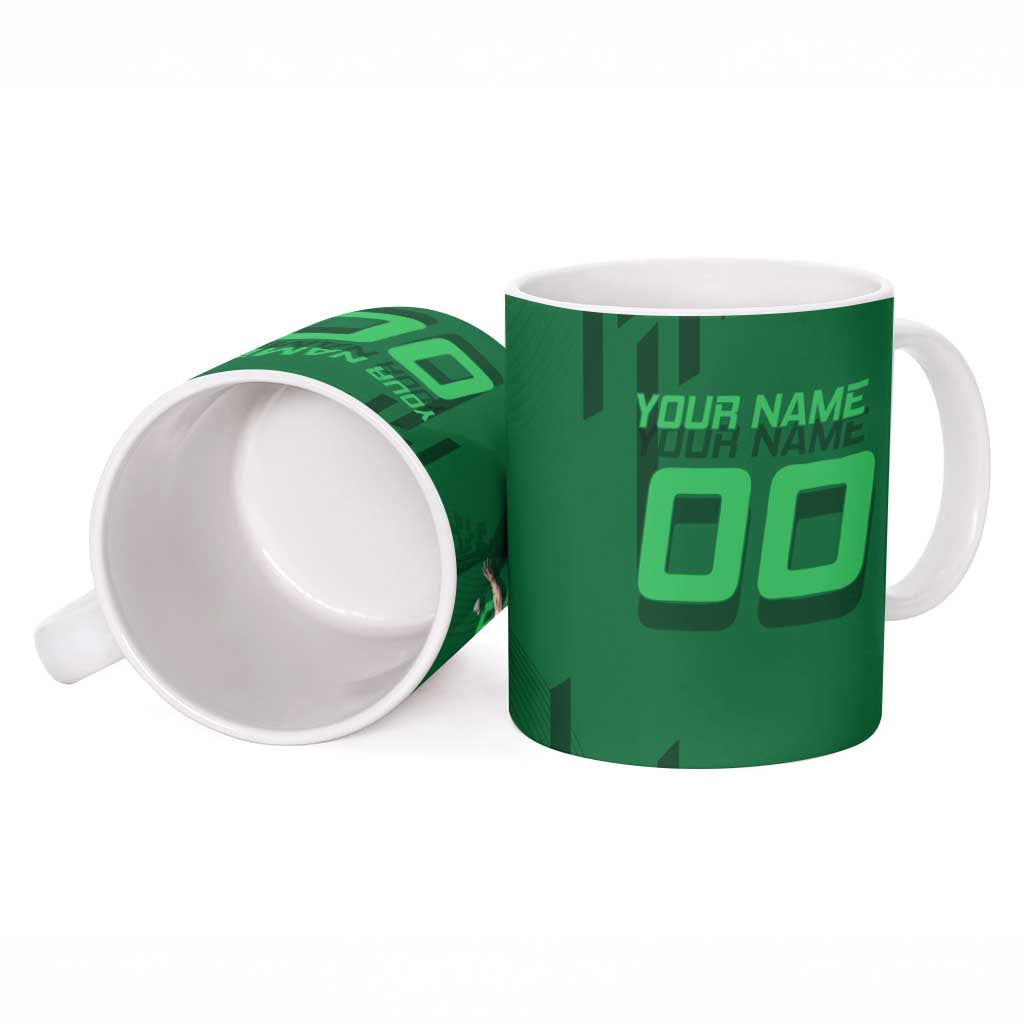 Personalized Shinazugawa Sanemi Badminton Ceramic Mug Design with Jump Shot Pose - The Mazicc