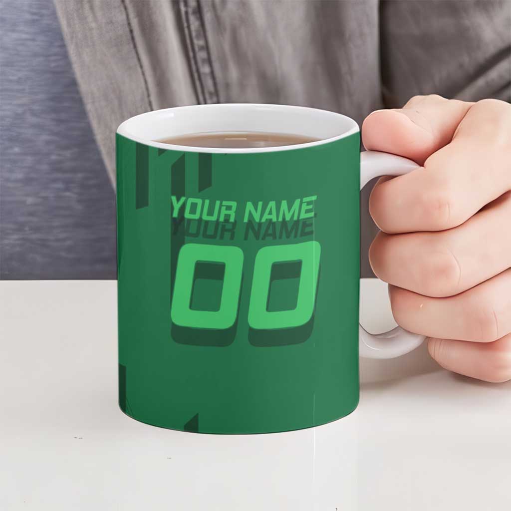 Personalized Shinazugawa Sanemi Badminton Ceramic Mug Design with Jump Shot Pose - The Mazicc