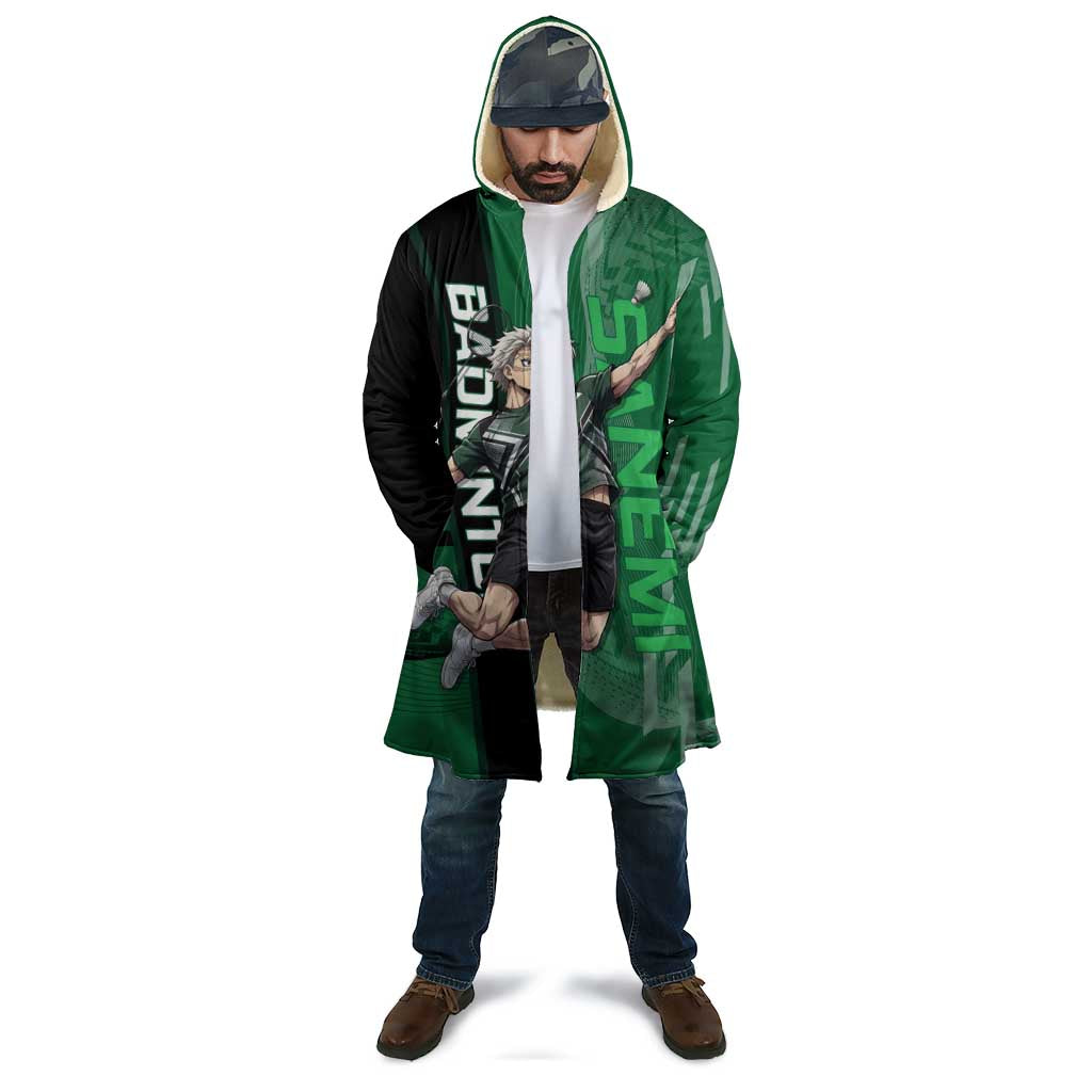 Personalized Shinazugawa Sanemi Badminton Cloak Design with Jump Shot Pose - The Mazicc