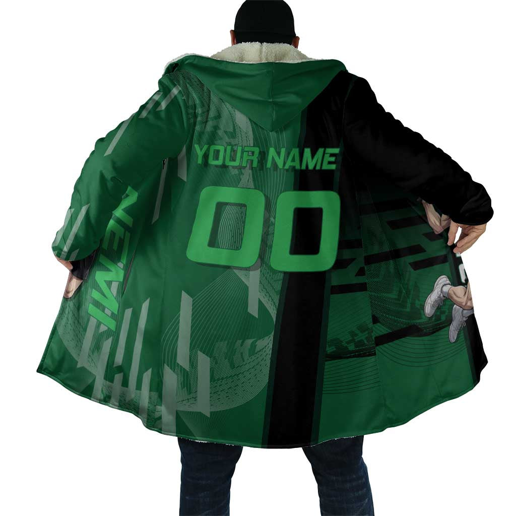 Personalized Shinazugawa Sanemi Badminton Cloak Design with Jump Shot Pose - The Mazicc