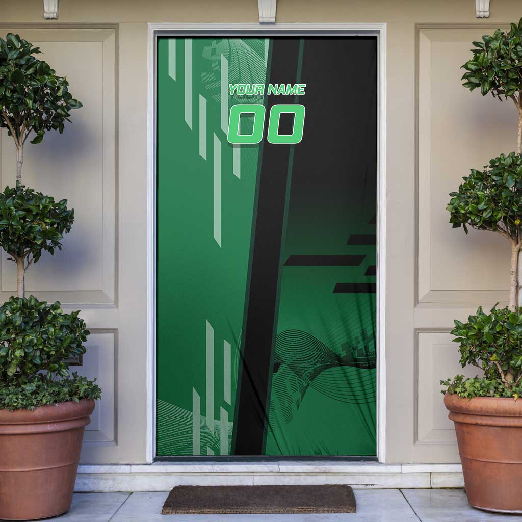 Personalized Shinazugawa Sanemi Badminton Door Cover Design with Jump Shot Pose - The Mazicc