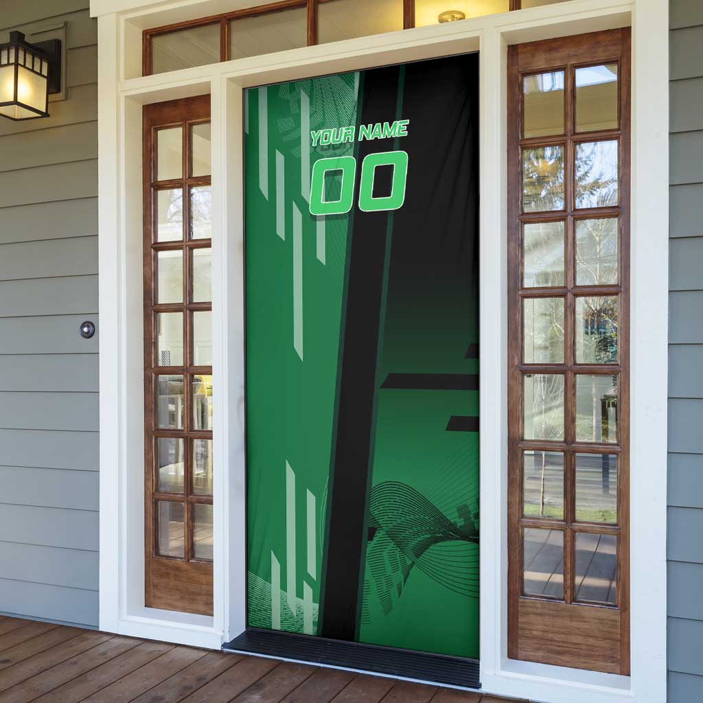 Personalized Shinazugawa Sanemi Badminton Door Cover Design with Jump Shot Pose - The Mazicc