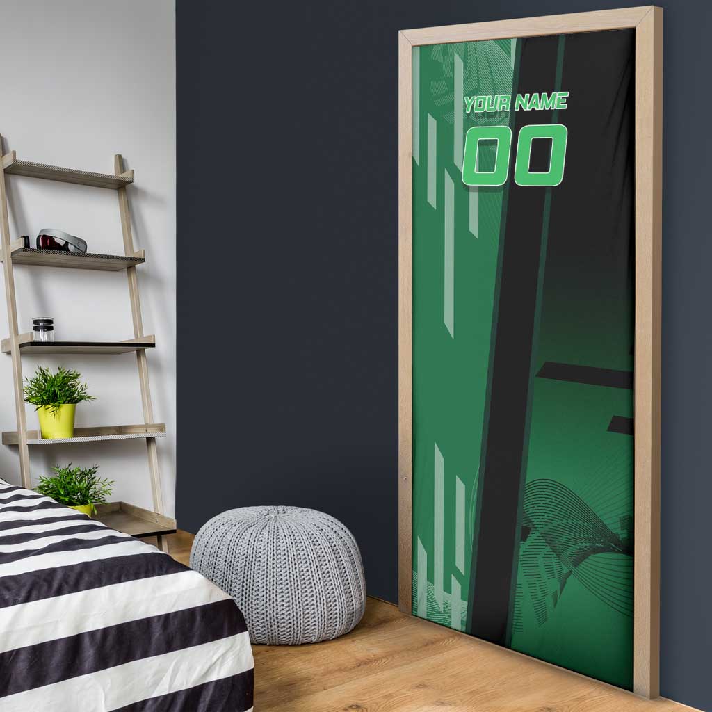 Personalized Shinazugawa Sanemi Badminton Door Cover Design with Jump Shot Pose - The Mazicc