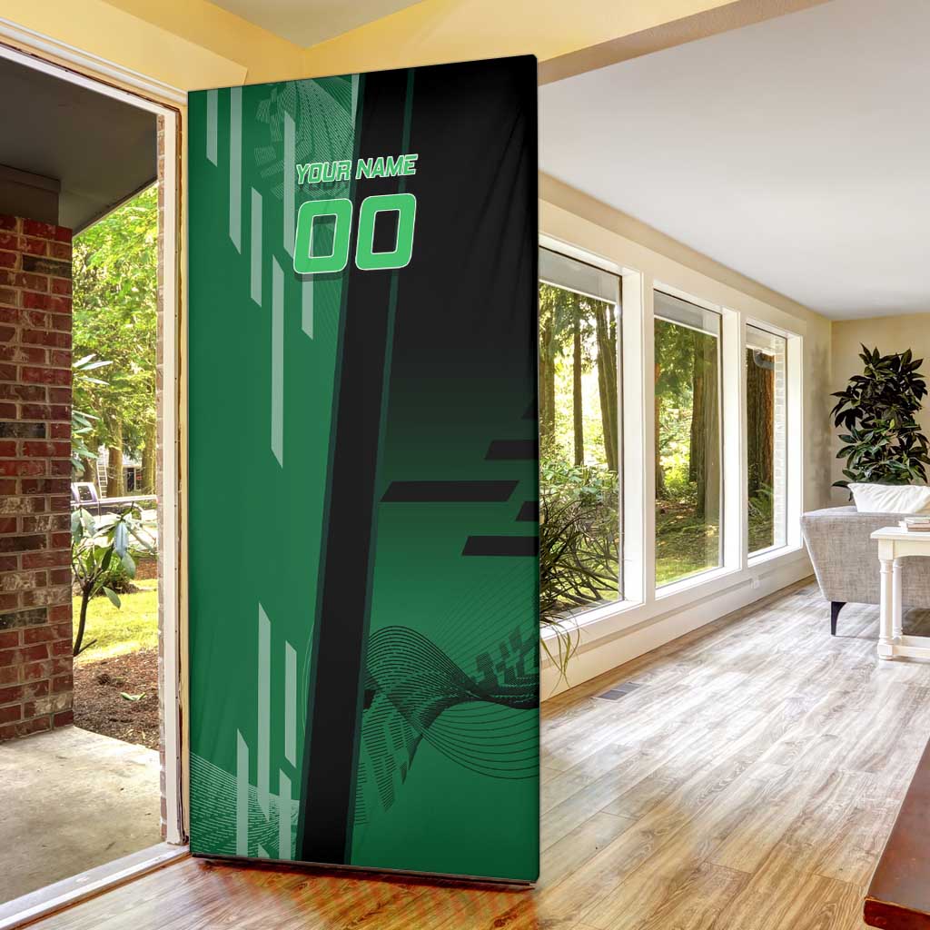 Personalized Shinazugawa Sanemi Badminton Door Cover Design with Jump Shot Pose - The Mazicc